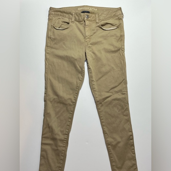 American Eagle Khaki Jegging, Super Super Stretch, Size 12 Regular - Picture 1 of 7